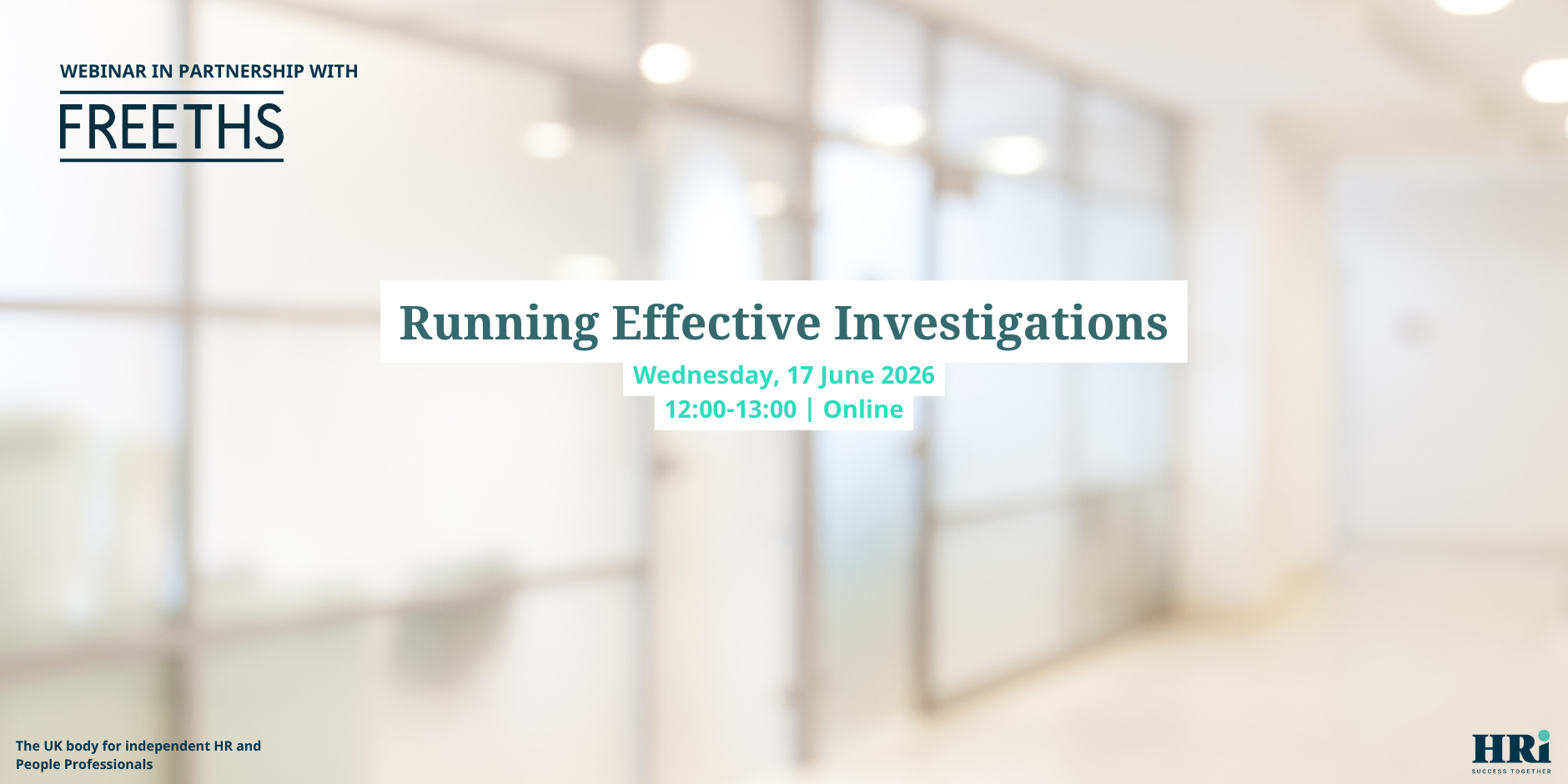 Running Effective Investigations | 17 June 2026